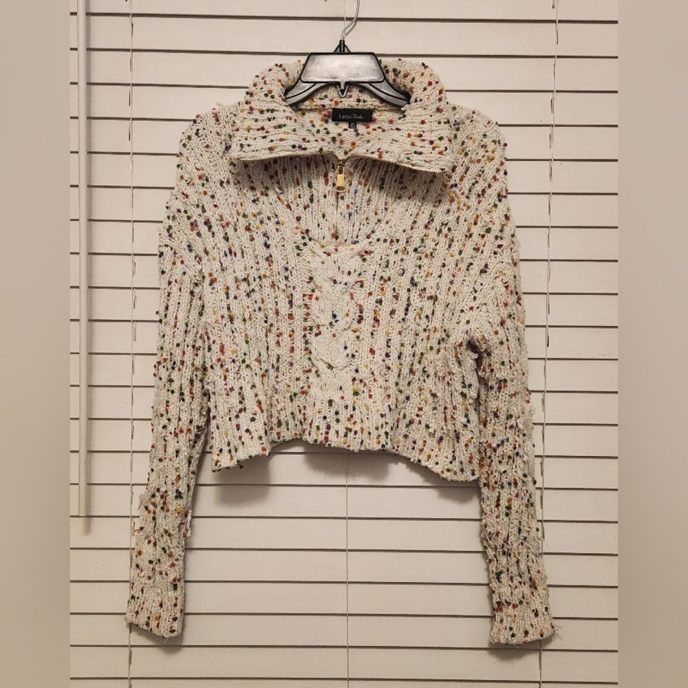 Lea & Violet Chunky Boho Confetti Sweater Size XS